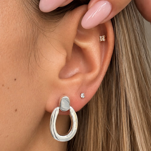Oval Drop Earrings