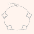Cubic Zirconia Clover Bracelet