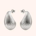 Ribbed Teardrop Earrings