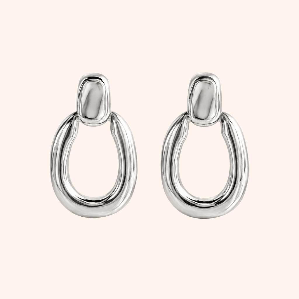 Oval Drop Earrings
