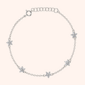 Cubic Zirconia Flowers Bracelet