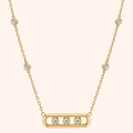 Sliding Stone Bar Necklace