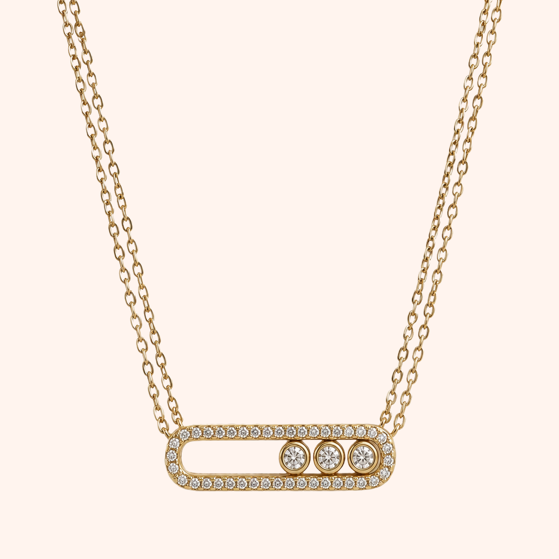 Sliding Stone Bar Necklace