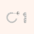 Cubic Zirconia Half Hoops